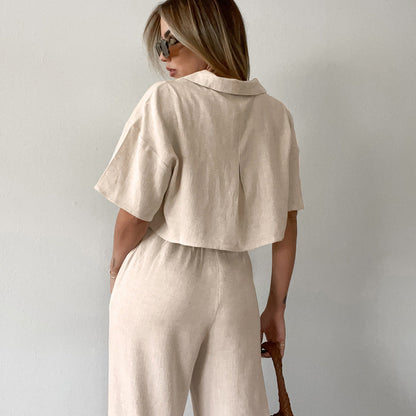 Nahla – Ensemble Homewear en Coton et Lin