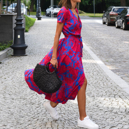 Robe de Plage Imprimée Élégante