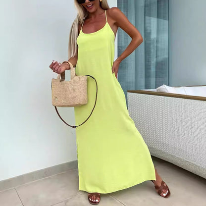 Robe d’Été Large à Bretelles Chic