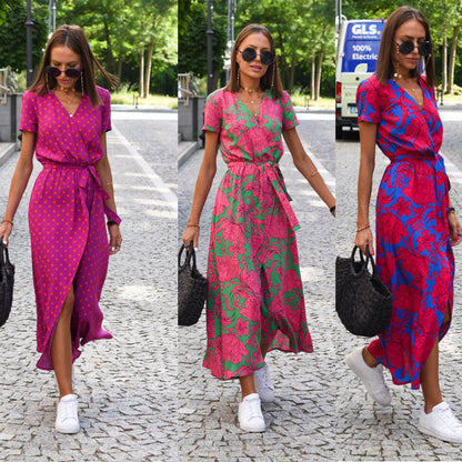 Robe de Plage Imprimée Élégante